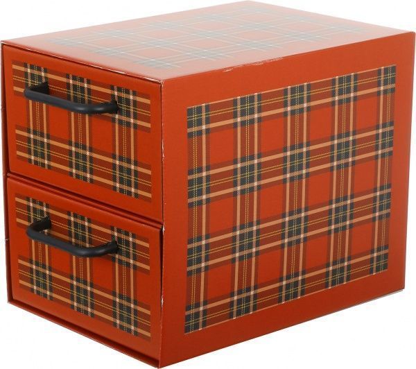 Комод картонний Miss Space Клітинка 2 відділення червоний