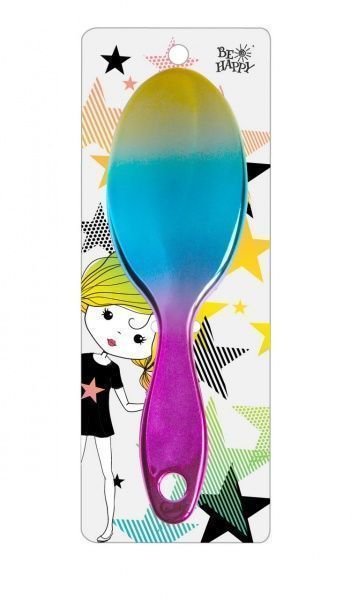 Щітка для волосся Be Happy сувенірна Super Star 003-Без имени желтая