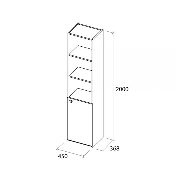 Пенал Aqua Rodos Тessa антрацит / севилья 