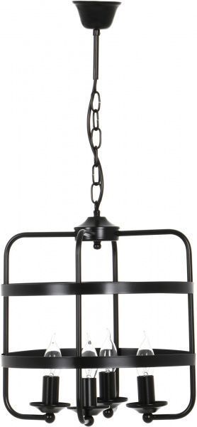 Люстра підвісна Vitaluce 4xE14 чорний V4078/4 