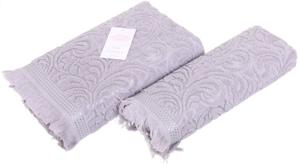 Набор полотенец Esra 2 шт. серый Karna 