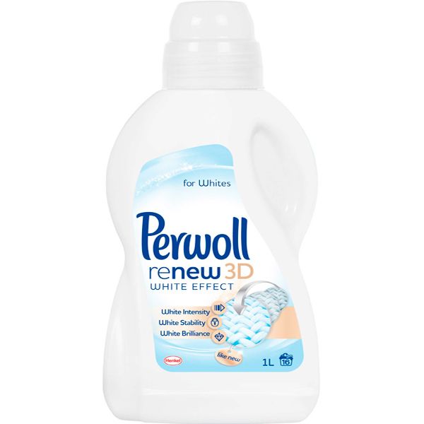 Гель для машинной и ручной стирки Perwoll для деликатной стирки для белых вещей 0,9 л