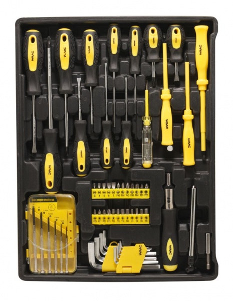 Набір ручного інструменту WMC TOOLS 1/2'',1/4'' (4-30 мм, 4 полки) 300 шт. WT-40300
