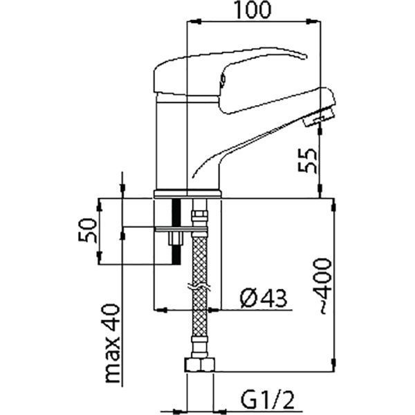 Змішувач для умивальника Rubineta Optima-18 O80008