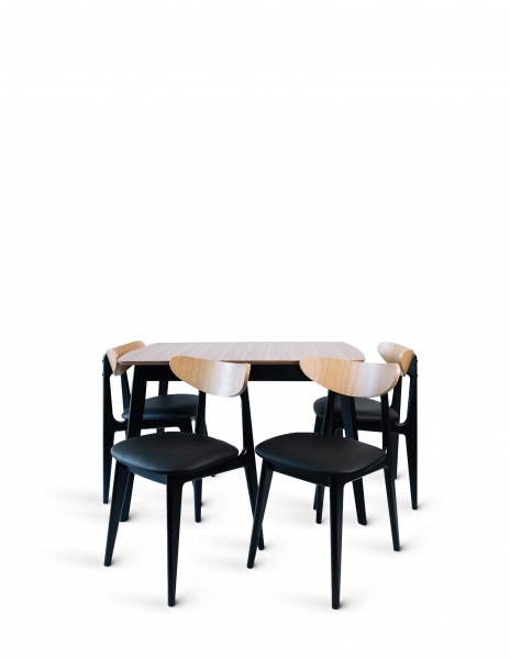 Стол PAVLYK Марсель 1150х750+380 мм бук/черный 