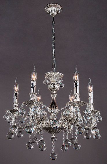 Люстра підвісна Strotskis Premiera 6x60 Вт E14 сріблястий 231/6 