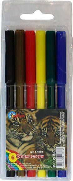 Фломастеры Фауна 6 шт. 5-101/1 Барвінок