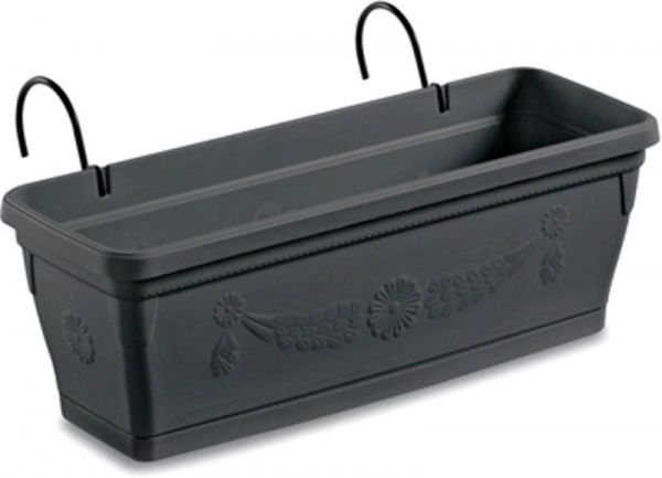Ящик балконний Stefanplast Linea Primavera прямокутний 11,2л антрацит (86056) 