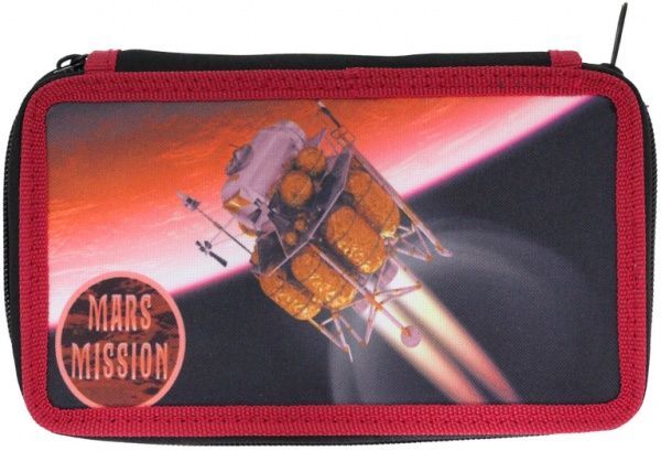 Пенал 2-ярусний Mars 99507 CLASS червоний із чорним