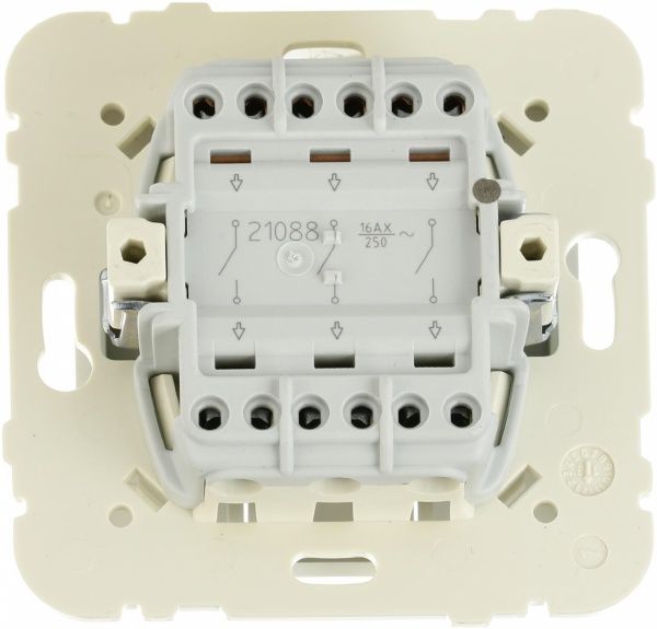 Вимикач триклавішний Efapel Logus без підсвітки 10 А 250В IP20 білий 21088 TGE