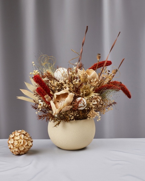 Композиция Floretta интерьерная в кашпо Осенний шарм 20x20 см