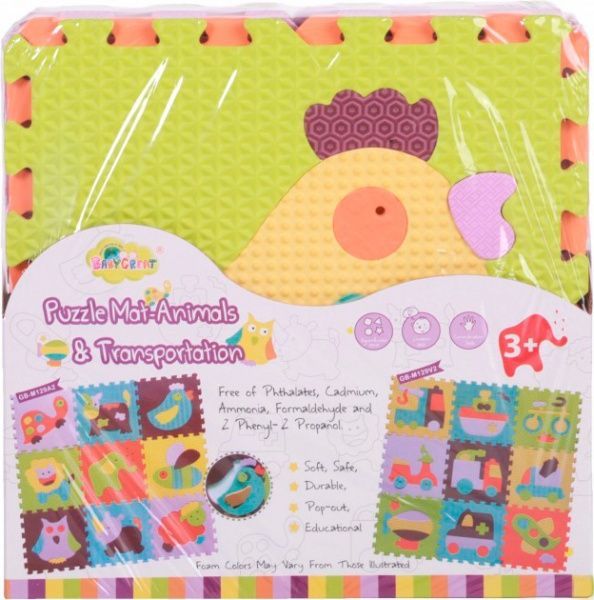 Коврик-пазл Baby Great Веселый зоопарк GB-M129А2