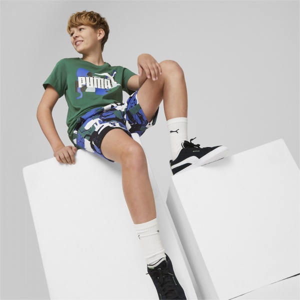 Футболка Puma ESS+ STREET ART LOGO TEE B 67327437 р.176 зеленый