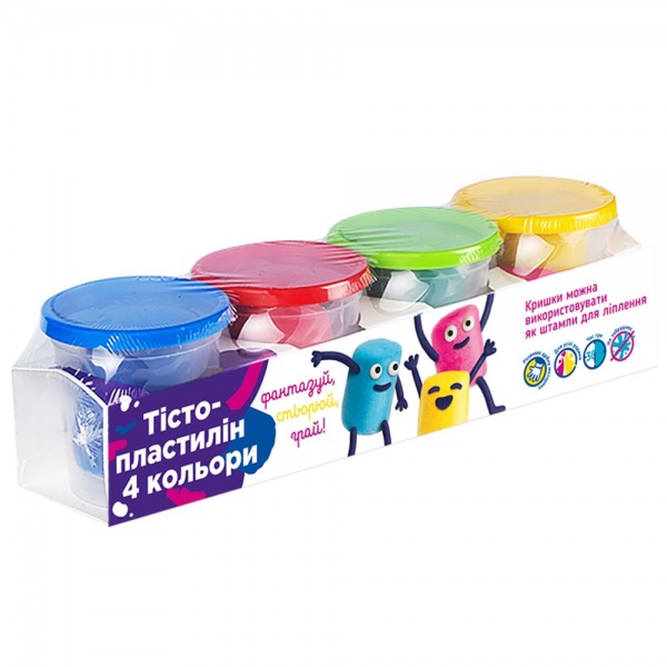 Тісто-пластилін DGT-ART 4 кольори TY4436