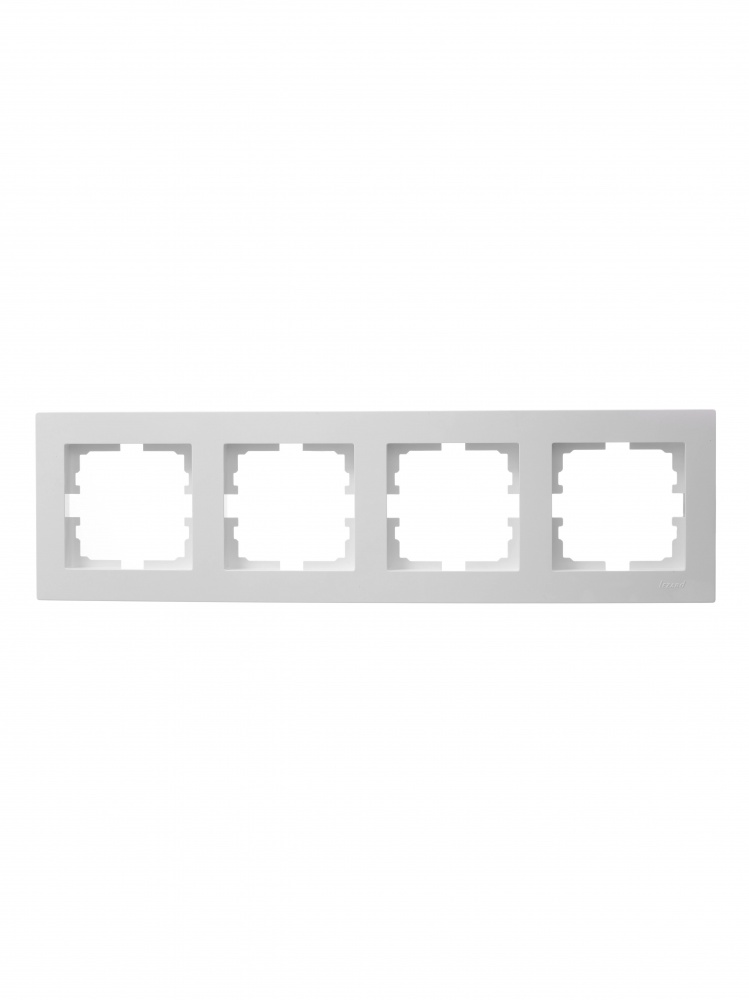 Рамка чотиримісна Lezard Vesna горизонтальна білий 742-0200-149