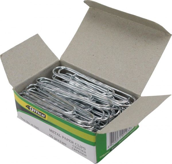 Скрепки 78 мм 50 шт. 4-325 4Office