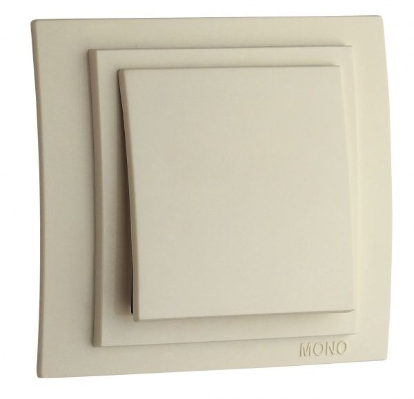Выключатель одноклавишный Mono Larissa без подсветки 10 А 250В крем 103-171725-100