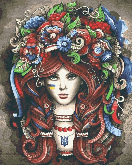 Картина за номерами Червона калина 40х50 см Riviera Blanca 