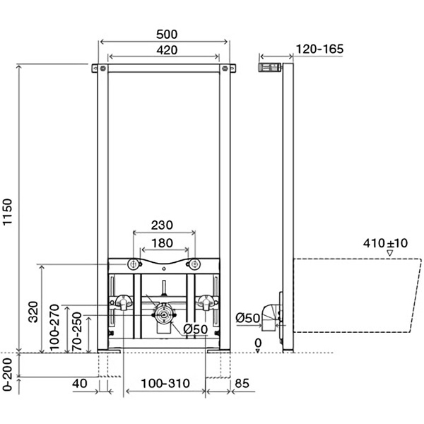 Инсталляция для биде Imprese i4310