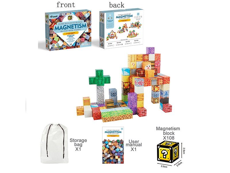 Конструктор магнитный Zhorya Блоки 108 элементов YN2023-108