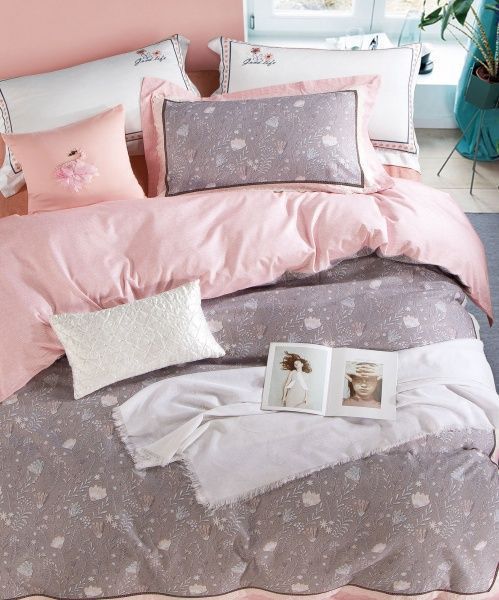 Комплект постельного белья Pink Mood 2.0 розовый с серым La Nuit 