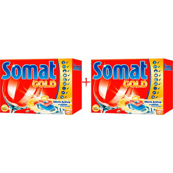 Средство для посудомоечных машин Somat Gold Micro Active 12+12 шт