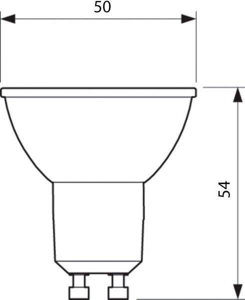 Лампа світлодіодна Philips GU10 4,7 Вт MR16 матова GU10 220 В 2700 К 