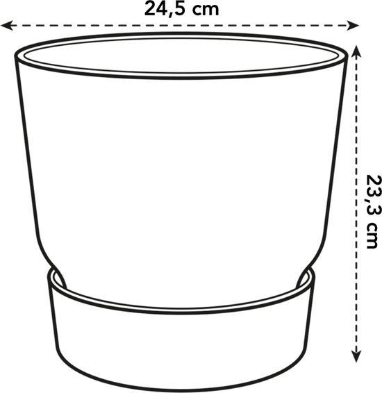 Вазон пластиковый Elho greenville round 25 см круглый зеленый (8711904332433) 