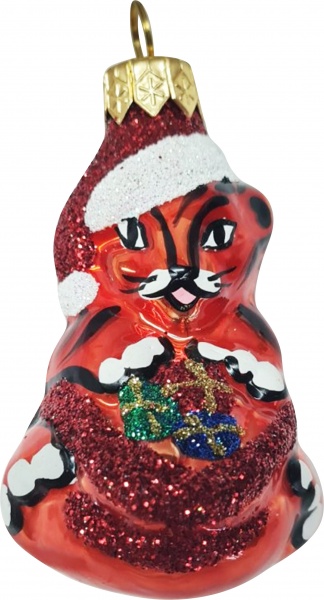 Елочная игрушка Полимер Полимер Тигрик 9 см