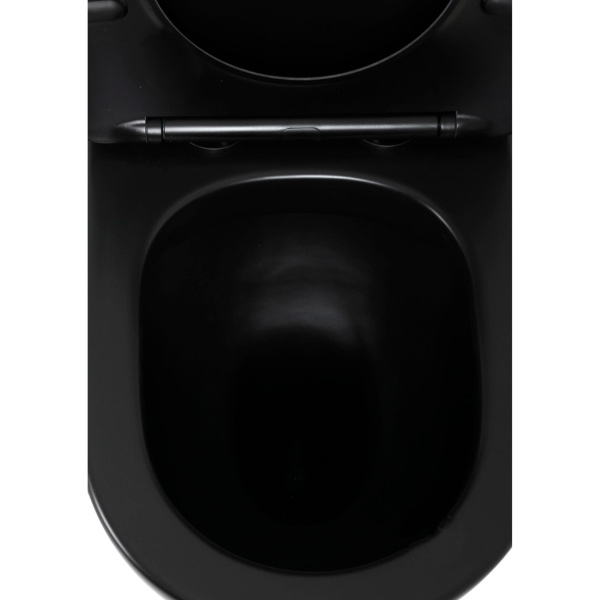 Унітаз-компакт EGO PURE BLACK Rimless з сидінням Duroplast SLIM soft-close