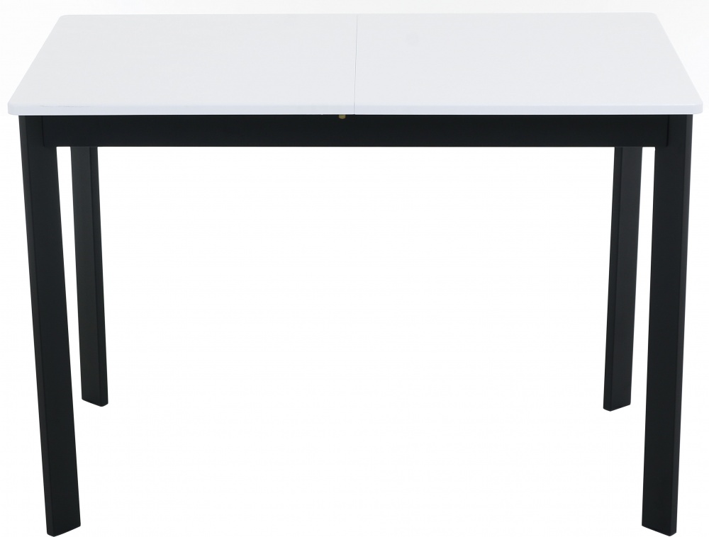 Стіл обідній Ліон 1100(1420)x700x750мм оксид білий/чорний