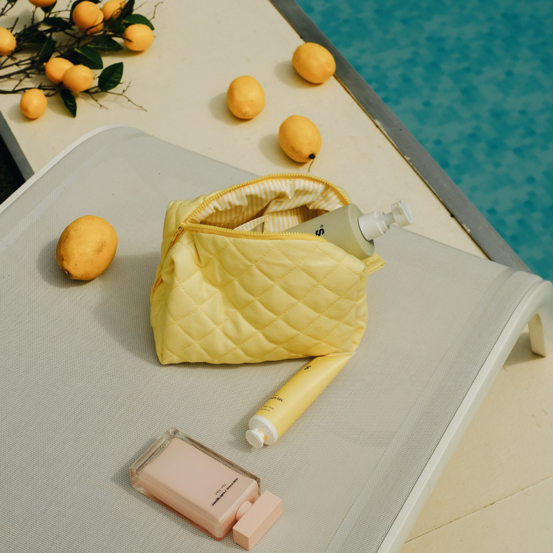 Косметичка стьобана (бенгалін) K-bngl-yellow