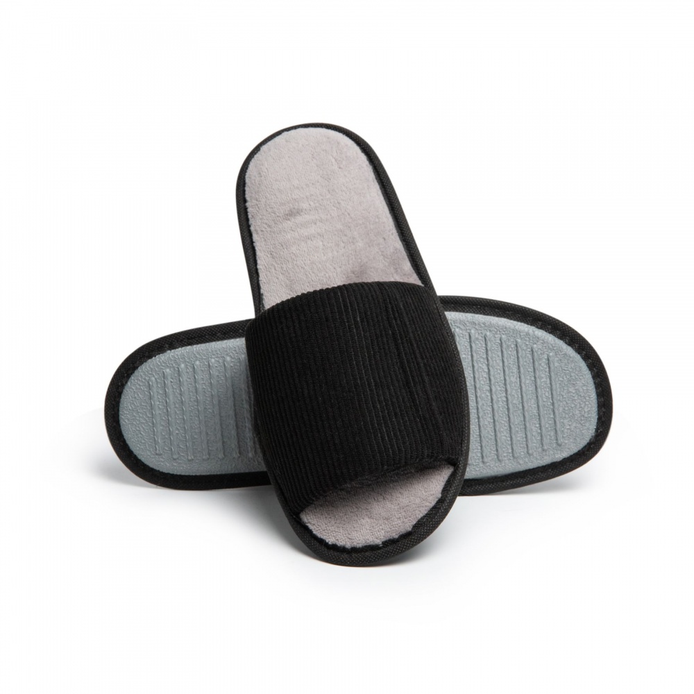 Тапки домашние Twins HS-VL вельвет mono р.40/41 черный