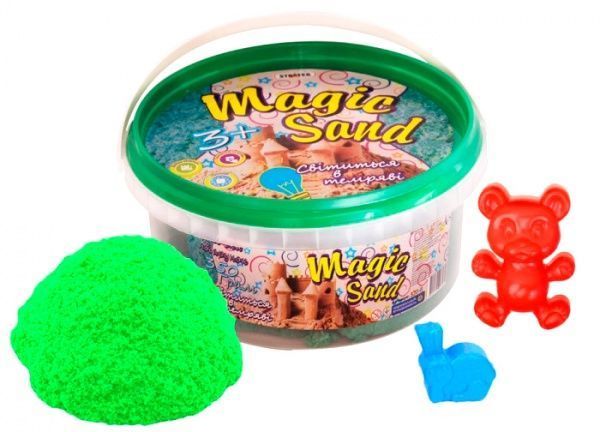 Кінетичний пісок Strateg Magic sand 350 г зелений 370-5