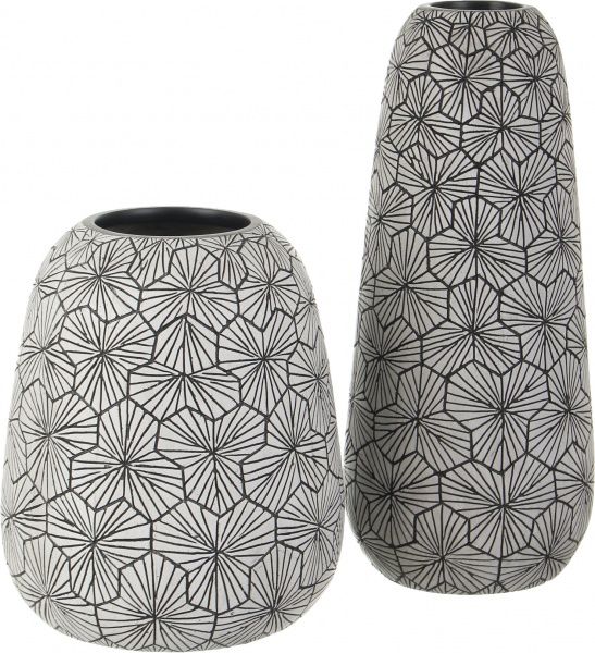 Ваза для квітів Flower 17х17х38,5 см сіра