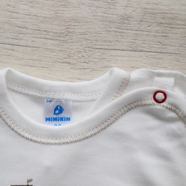 Боди детское Minikin Машинка р.56 молочный 205403 