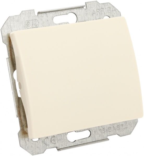 Выключатель проходной одноклавишный Siemens Iris без подсветки 16 А 250В IP20 кремовый 18506 A