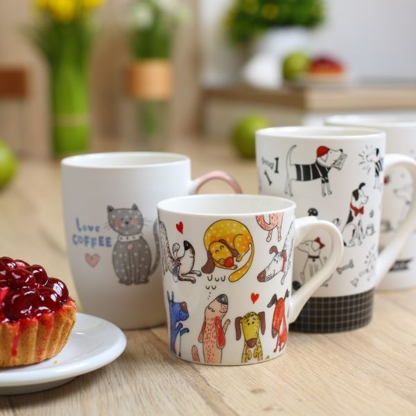 Чашка Dogs Party 380 мл порцеляна Fiora