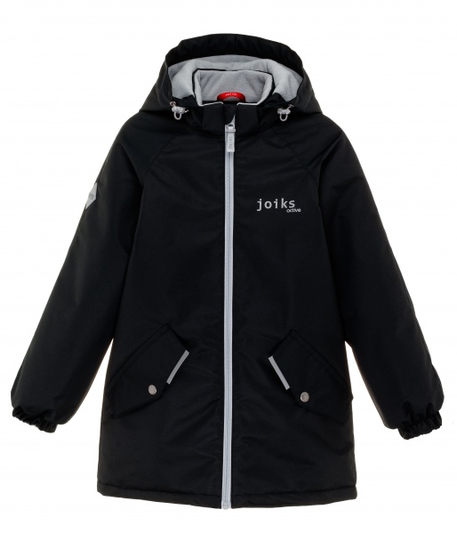 Куртка детская для девочки JOIKS р.134 черный EW-12 