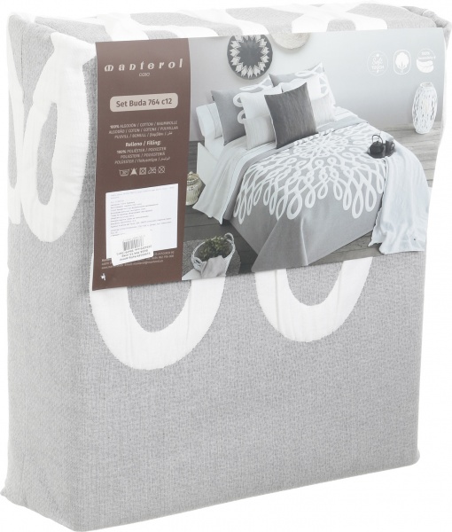 Набір декоративний BUDA 764/12 сірий із принтом Manterol 