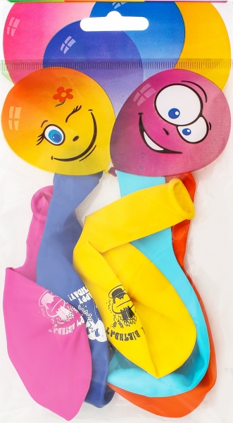 Набор воздушных шариков Ві та Ві Ассорти с рисунком 27 см разноцветный 5 шт.