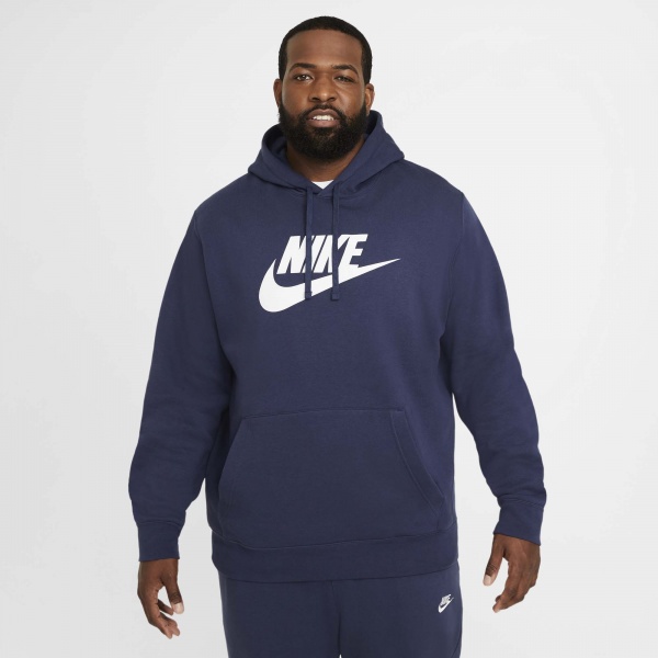 Джемпер Nike M NSW CLUB HOODIE PO BB GX BV2973-410 р. S синій