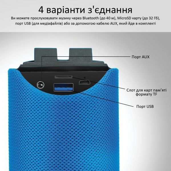 Портативная колонка Promate Chill 6W IPX4 2.0 blue 