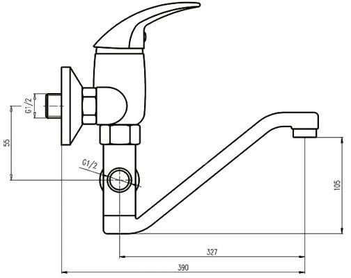 Змішувач для ванни Deante Lobo Byu 056M