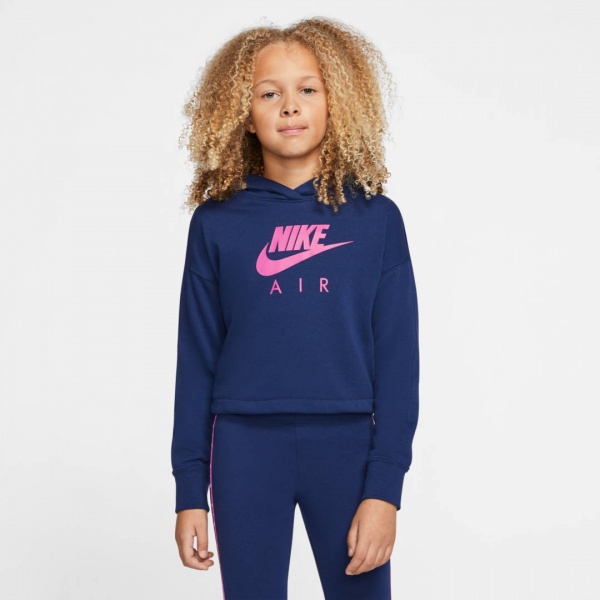 Джемпер Nike G NSW NIKE AIR CROP HOODIE CJ7413-492 р. L різнокольоровий