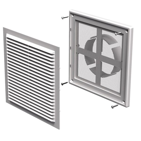 Решетка Вентс МВ 150ВД пластик белый 