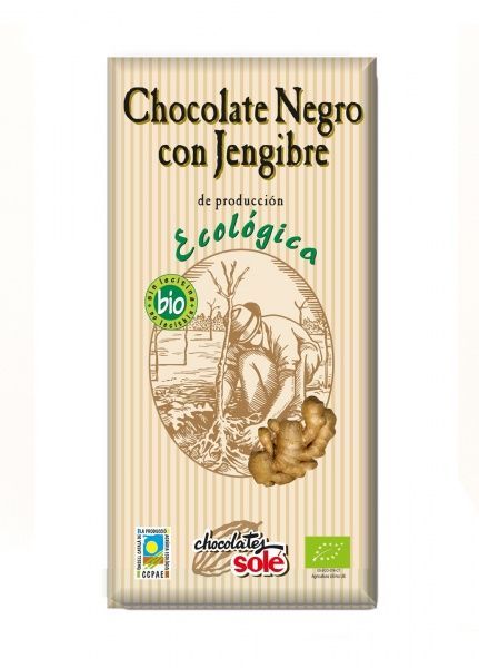 Шоколад Sole 56% какао с имбирем органический 100 гр