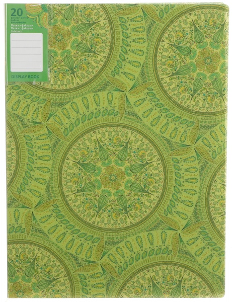 Папка Калейдоскоп А4 з 20 файлами в ассортименте Optima