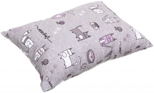 Подушка декоративна Кіт на кухні 35x50 см сіро-бузковий Homeline 