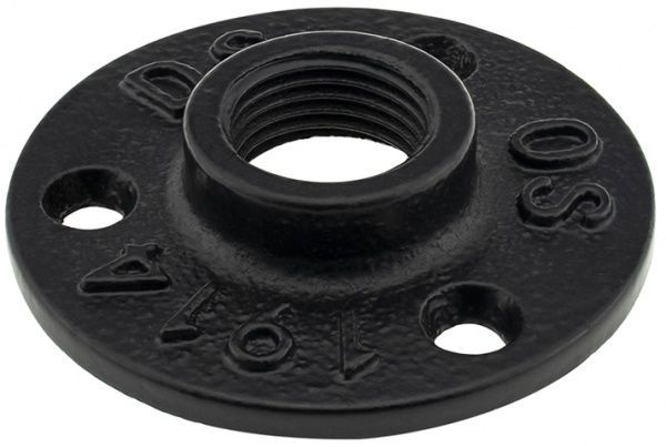 Фланец для трубы DC d-19 мм черный